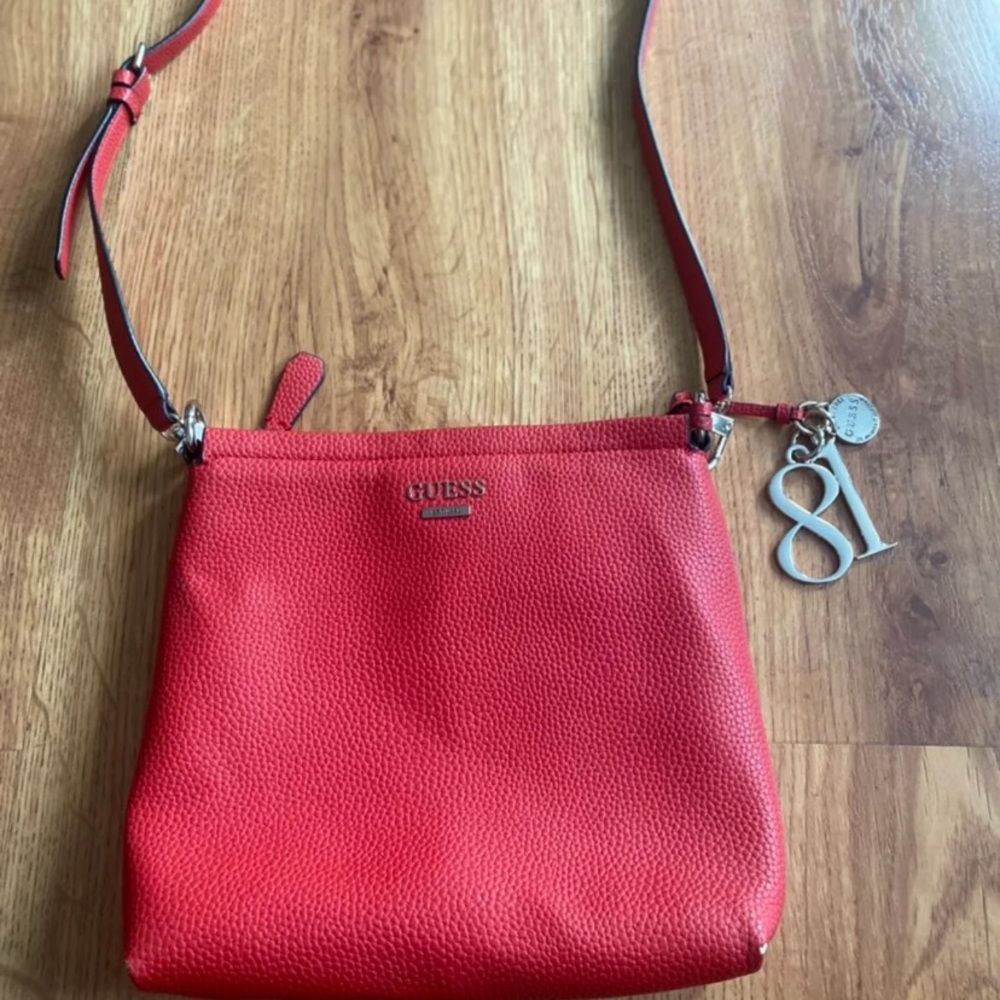 Guess red crossbody bag